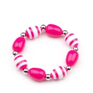 Paparazzi Pink and White Kids Bracelet